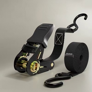 Correa de Amarre con Trinquete de 1 Pulgada y Ganchos Dobles en S, Capacidad de Carga de 1000 kg, para Asegurar Carga en Camiones - Product Image 1