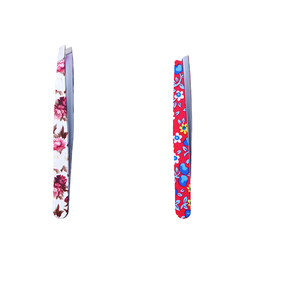 Pinzas para Cejas con Punta Inclinada y Estampado Floral, Recubiertas, con Logotipo Personalizado, Ecológicas, de Acero Inoxidable - Product Image 4