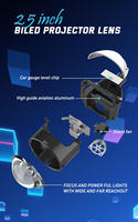 Personnalisation d'usine disponible, phare de moto à LED, haute fiabilité, phares de moto à LED, phare Biled pour moto