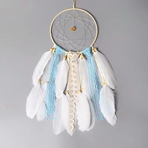 Capteur de rêves en gros, décoration de plumes, petit bricolage fait à la main, fournitures pour voiture, salon - Product Image 2