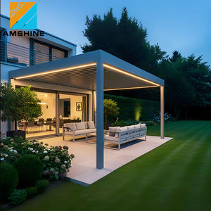 Pergola en aluminium robuste, toit à lames orientables électrique imperméable, couverture de patio pour jardin <span class=keywords><strong>et</strong></span> <span class=keywords><strong>terrasse</strong></span>, gazebo, pavillon - Product Image 1