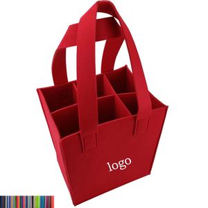 Promotion : Sacs cadeaux en feutre personnalisés avec logo, pour plusieurs bouteilles de vin rouge, vente en gros, avec motif et lettres - Product Image 1