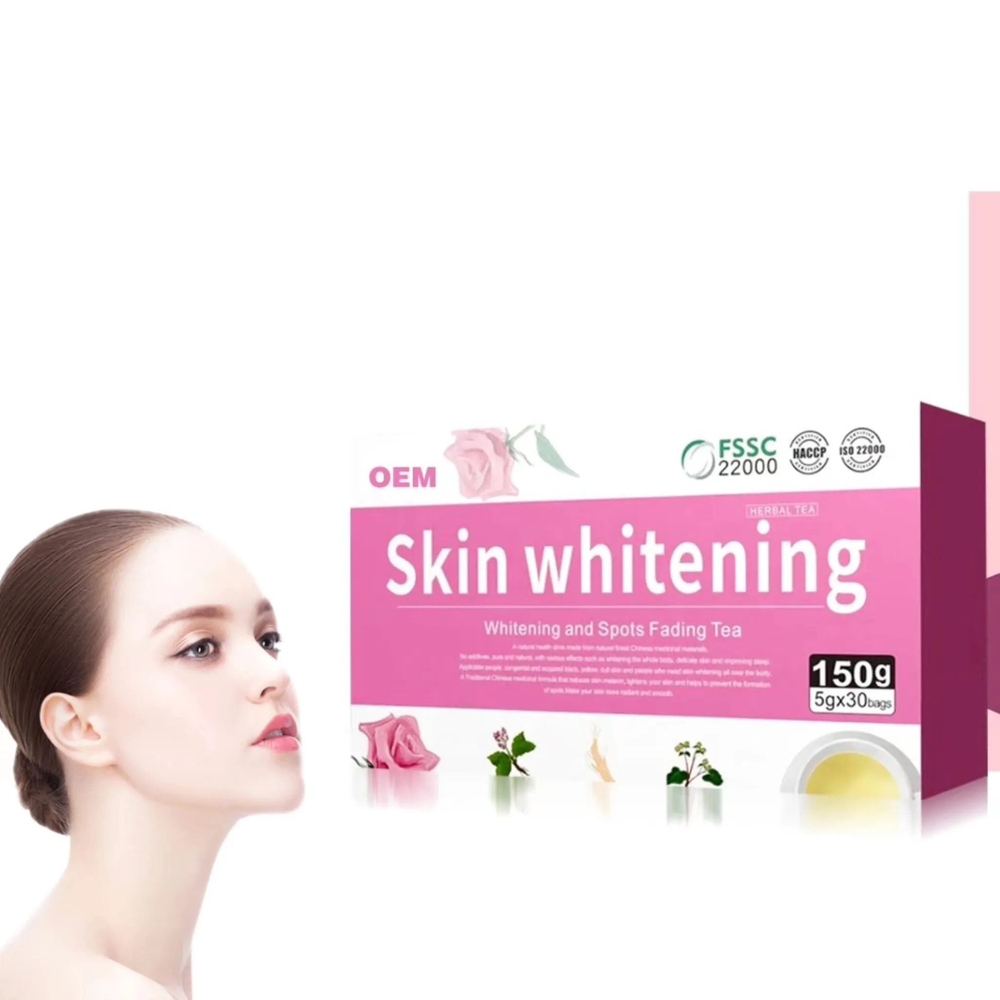 Beauty Product Skin Whitening Tea Completely Improve the Body' S Endocrine Ecompose Melanin Detox Whitening Tea