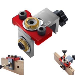 Imbot chuyên nghiệp 3-trong-1 có thể điều chỉnh nhôm <span class=keywords><strong>doweling</strong></span> Pocket Hole Jig Kit với 8/10/15mm mũi khoan cho gỗ tenon đồ nội thất - Product Image 4