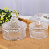 Mini pot à bonbons en verre sodocalcique classique, design industriel, transparent, pour rangement de cuisine et conservation de la fraîcheur, vente en gros