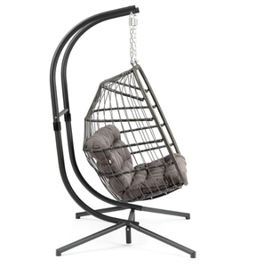 Dos personas colgando huevo <span class=keywords><strong>silla</strong></span> asientos dobles ratán columpio con <span class=keywords><strong>base</strong></span> en forma de U - Product Image 6