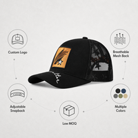 Gorra Trucker Moderna de Moda Urbana con Parche de Estrella Tejido en Tela de Gamuza, Estilo en Tendencia