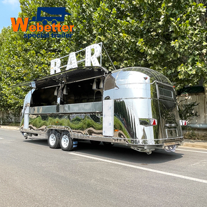 Carrito de Comida Rápida Móvil Webetter para Jugos, Cerveza, Postres, Donuts, Hot Dogs y Pizza, con Parrilla y Freidora - Product Image 1