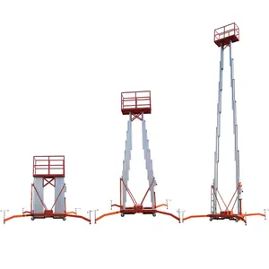 6m 8m 9m 10m 12m aluminium single mast hydraulic lift hydraulic man lifter single mast lift aerial work platform one man lift