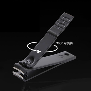 Stainless steel black nail clippers, household anti-splash nail clippers, manicure <b>tools</b>, large and <b>small</b> slanted nail clippers - Product Image 4