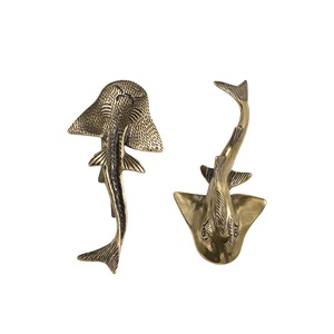 Ornements <span class=keywords><strong>de</strong></span> requin en laiton faits à la main en 3D, décoration <span class=keywords><strong>de</strong></span> créatures marines, cadeau - Product Image 3