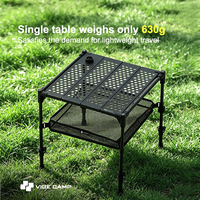 Table portable d'extérieur légère, table pliante, fabriquée en fibre de carbone et aluminium pour la randonnée, les voyages, le camping, les pique-niques