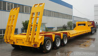 Semi-remorque surbaissée 3 ou 4 essieux 80t 100t pour le transport d'équipements lourds, fabrication chinoise