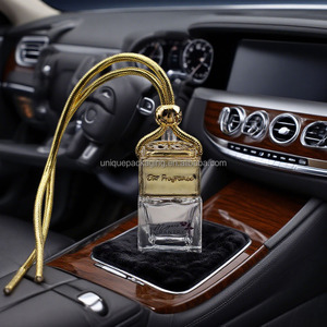 8ml di vetro quadrato riutilizzabile vuoto pendente per auto profumo profumo diffusore per aromaterapia bottiglia per deodorante per ambienti - Product Image 4