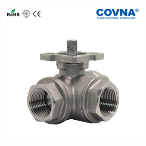 วาล์ว COVNA 3 ทาง DN50 2 นิ้ว ANSI Class 150 วาล์วบอลสามทางแบบสามชิ้น ตัววาล์วโลหะแบบฐานสูง - Product Image 5