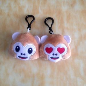 Factory Wholesale Plush Emotion Keychain Mini <b>Cute</b> Emojis <b>Keyring</b> 6cm Cotton Pillows Kids Party Supplies Favor Emotion Key Chain - Product Image 5