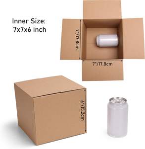 Boîte d'expédition en <span class=keywords><strong>carton</strong></span> ondulé kraft personnalisé<span class=keywords><strong>e</strong></span> 6x6x6 pouces petit cube emballage en <span class=keywords><strong>carton</strong></span> recyclable <span class=keywords><strong>carton</strong></span> avec logo imprimé - Product Image 3