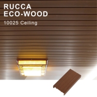 Pour RUCCA Design moderne intérieur 100*25mm WPC bois Composite PVC carreaux de plafond bande étanche artistique pour hôtels facile à installer