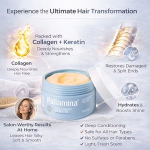 <span class=keywords><strong>Mascarilla</strong></span> Capilar Profesional de Colágeno y Queratina Pallamina OEM para <span class=keywords><strong>el</strong></span> Cuidado del Cabello, Suavizante y Nutritiva, Tratamiento para Cabello Seco y Dañado - Product Image 5