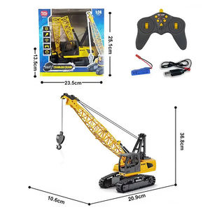 <span class=keywords><strong>Grue</strong></span> télé<span class=keywords><strong>commandée</strong></span> HUINA 13511 1/24, radiocommande 9 canaux, 360° °   Rail en métal et plastique rotatif - Product Image 6