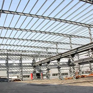 Prefabricated Curved Roof Design Light Weight Steel Structure Frame Shed Factory Manufacturing