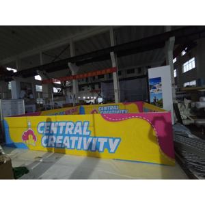 Diseño personalizado cuadrado aluminio tensión tela funda de almohada promoción publicidad exposición feria stand colgante techo Banner - Product Image 3