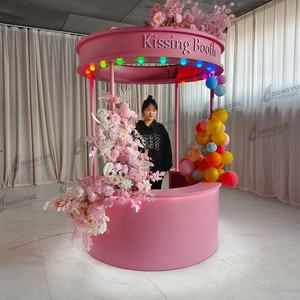 Cabina DE FOTOS personalizada para revistas, cabina de besos ligera RGB, cabina de besos redonda compacta - Product Image 2