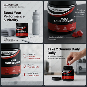 Gomitas de Apoyo Masculino al por Mayor de Fábrica OEM, Potenciador de Energía Diaria, Cuidado Suave con Raíz de Maca, Muira Puama y Epimedium - Product Image 6