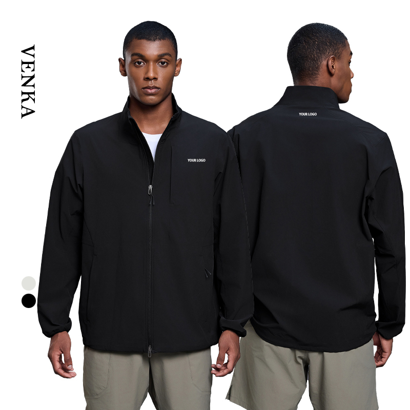 Men Lightweight Athletic Wear Stand Collar