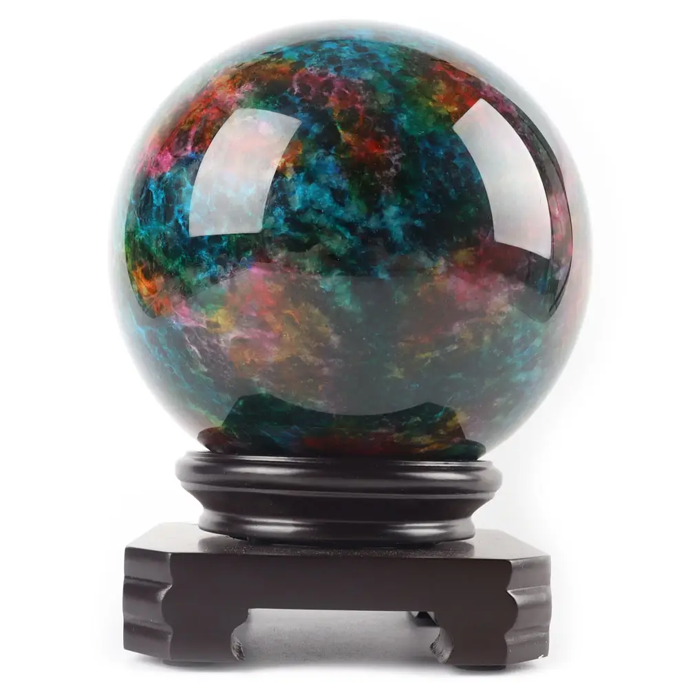 Rainbow large decorative quartz crystal sphere ball for sale