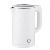 Bouilloire électrique sans fil 1,8 L avec arrêt automatique, base rotative à 360 degrés, en acier inoxydable, double usage domestique et hôtelier