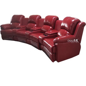 Sofá reclinable Seccional <span class=keywords><strong>de</strong></span> piel auténtica <span class=keywords><strong>de</strong></span> <span class=keywords><strong>Chocolate</strong></span> al por mayor para cine en casa con consola central para sala <span class=keywords><strong>de</strong></span> estar o cines - Product Image 6
