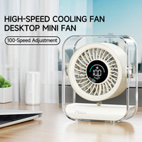 Nouveau design 2025 – Mini ventilateur de table USB portable, 100 vitesses, 90° °   Ventilateur personnel puissant et silencieux pour la maison et le bureau