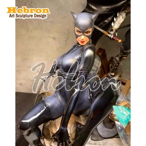 Statue de personnage d'<span class=keywords><strong>anime</strong></span> grandeur nature DC, Catwoman, super-héroïne, artisanat en résine, figurine de <span class=keywords><strong>Batman</strong></span> pour la décoration de la maison - Product Image 6
