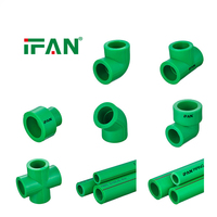 Raccord de plomberie IFAN OEM ODM pour l'alimentation en eau, filetage femelle/mâle, spécification standard pour la plomberie domestique, raccord PPR