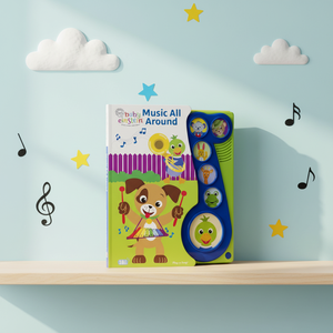 <span class=keywords><strong>Livre</strong></span> Interactif Parlant pour Enfants Musique Tout Autour <span class=keywords><strong>Livre</strong></span> Sonore 6 Boutons pour Écouter des Sons Impression Personnalisée pour Enfants - Product Image 1