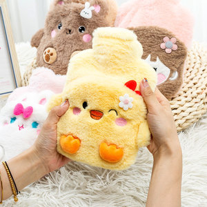 Borsa per bottiglia di acqua calda del fumetto di vendita calda bottiglia di acqua calda portatile/borsa scaldamani per la peluche di gomma di fpigmentazione invernale per il bambino - Product Image 3