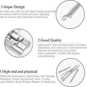 304 Stainless Steel Cotter Pin Assortment Kit 360 Pcs M1.6 M2.5 M3.2 M4 General Use - Product Image 5