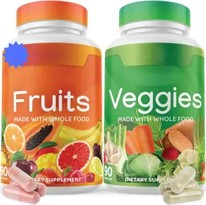 Private Label Nature Fruits And Veggies Supplements Dietary Nutritional Balance Fruits Vegetables Capsules