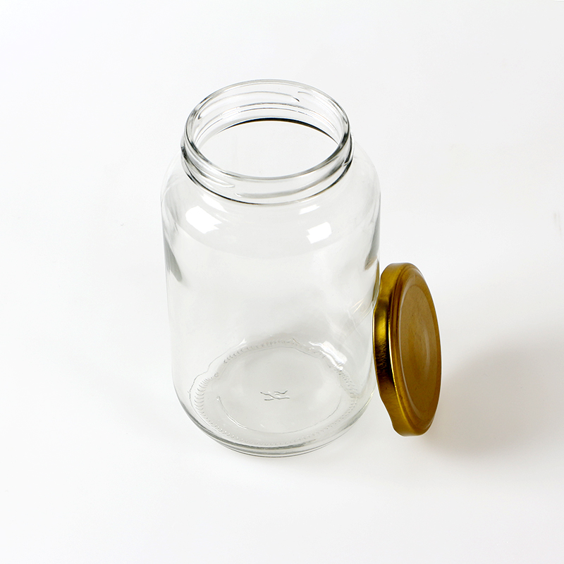 16 Tarros De Vidrio 720 Ml Con Tapas Doradas - Para Mermelada, Miel, Encurtidos - Reutilizables Y Lavavajillas