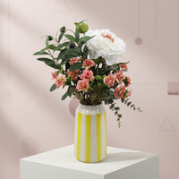 Arrangement de fleurs artificielles en plastique de haute qualité de style nordique pour mariage, décoration de la maison, Noël, remise de diplôme, fête des mères
