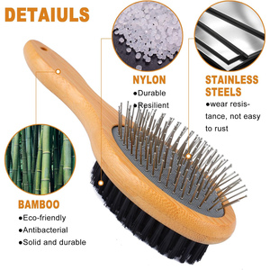 Brosse en bois de luxe pour chien avec logo personnalisé Produits de toilettage pour chat Outil de démêlage Épilateur pour animaux de compagnie Brosse Peigne - Product Image 3