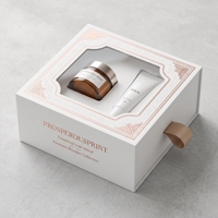 Boîte cadeau en carton rigide recyclable avec logo en relief personnalisable pour emballage cosmétique de luxe