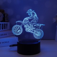 Lampe de chevet 3D colorée Dailu Racing Car, décoration de bureau, lampes tactiles 3D pour salon