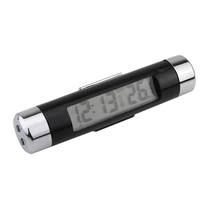 Auto-Überluftungsthermometer elektronische Uhrzeit LED digitaler Thermometer Plus rückwärtsglühender In-Dunkel-Automobilausrüstungsstück