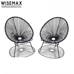 WISEMAX FURNITURE Mobilier d'extérieur populaire en rotin PE, fauteuil œuf <span class=keywords><strong>Acapulco</strong></span>, fauteuil inclinable de loisirs, fauteuil à bascule d'extérieur - Product Image 3