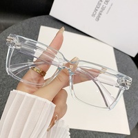 Montures de lunettes carrées de style européen et américain, vintage, classiques, anti-lumière bleue, monture complète, unisexe, sans ordonnance, Yuli