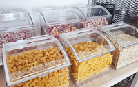 Vente directe usine – Stock disponible – Boîte alimentaire hermétique sans BPA pour bonbons, idéale pour présentoir de comptoir de vente au détail
