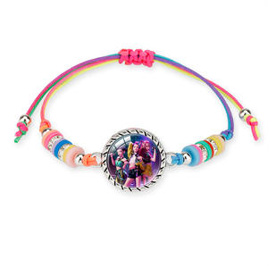 Bracelet Rétractable et Ajustable en Corde Arc-en-ciel avec Pendentif Cristal pour Groupe KPOP, Motif Dessin Animé - Product Image 5