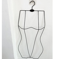 D5996 Cintre de présentation pour maillots de bain, en métal doré chromé, robuste, pour maillots de bain et vêtements de bain